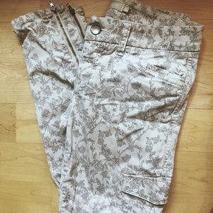 Anthropologie Flower Print Pants